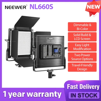 NEEWER NL660S с led в два цвята на панела с регулируема яркост, здрава конструкция и LCD телевизор и лека модификация на осветление