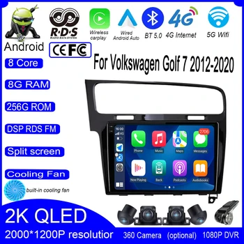 Автоаксесоари Android 13 За Фолксваген Голф 7 2012-2020 Автомобилна камера Carplay GPS Навигация, Радио, Видео Мултимедия