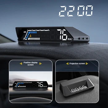 Автомобилният Цифров дисплей на Скоростомера Скоростта на автомобила Напрежение Разход на масло Измерване на температурата на водата с Авто Централен дисплей Проектор