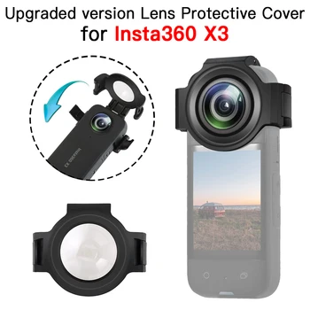 Лепкава защита на обектива Insta360 X3 за Защитно покритие на обектива Insta 360 X3 Премиум-Клас, Защитно покритие на Камерата От Закалено Стъкло, Аксесоар